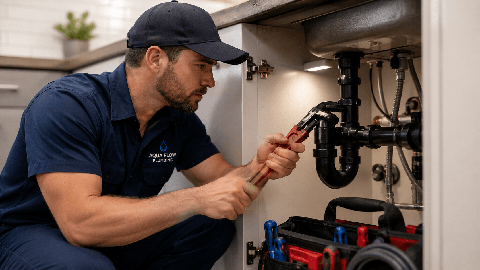 Plumbing contractor website example